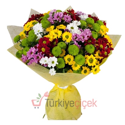 RENKLİ PAPATYA BUKETİ 