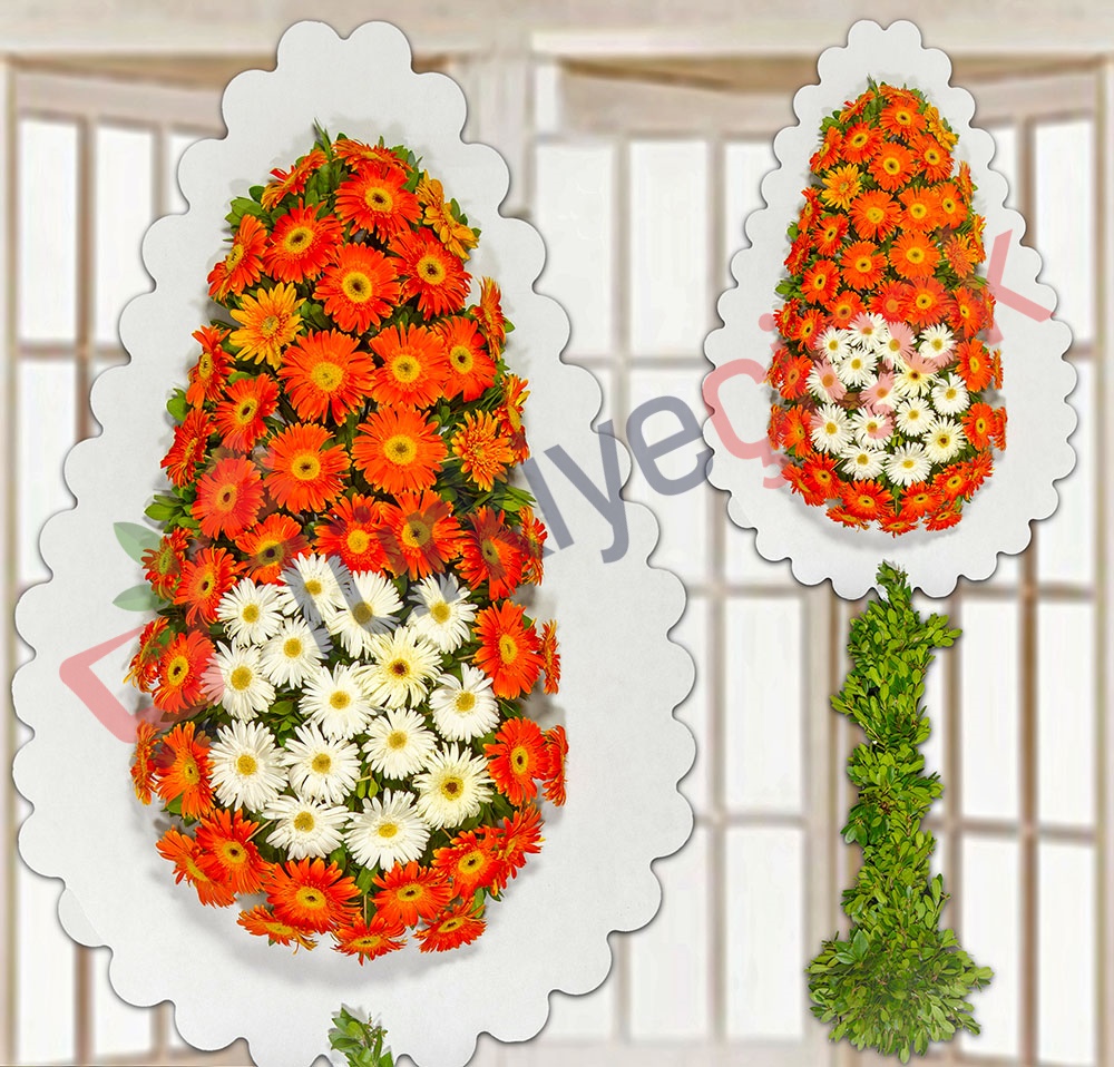 TEKLİ MODEL GELİN DUVAĞI TURUNCU BEYAZ