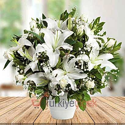 FLOWERS OF PURITY (White Lily and Roses)