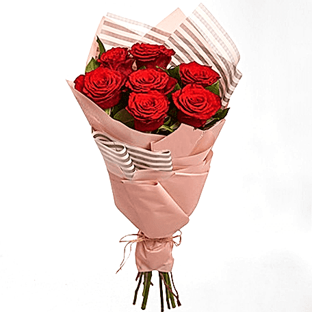  7 PCS RED ROSE